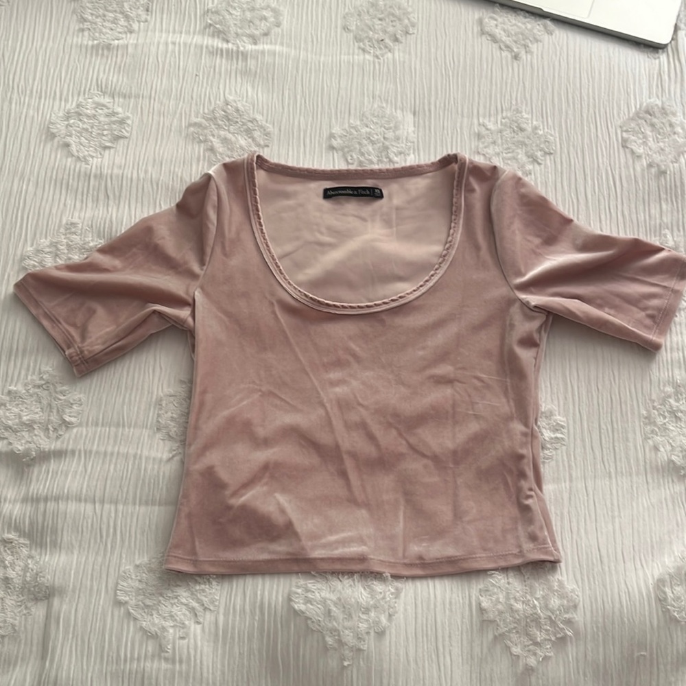 pink velvet top